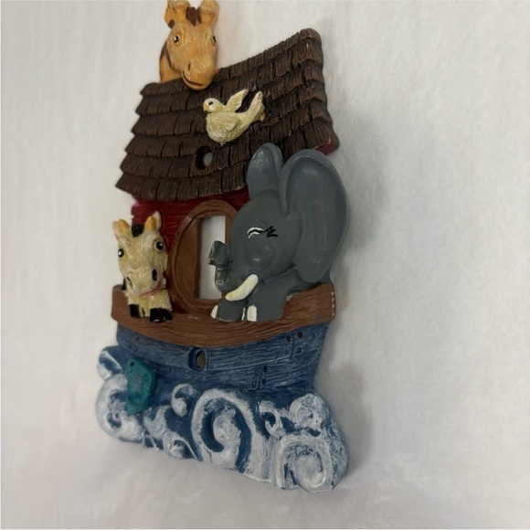 Vintage NOAH'S ARC single light switch plate single toggle light switch cover - Picture 2 of 8